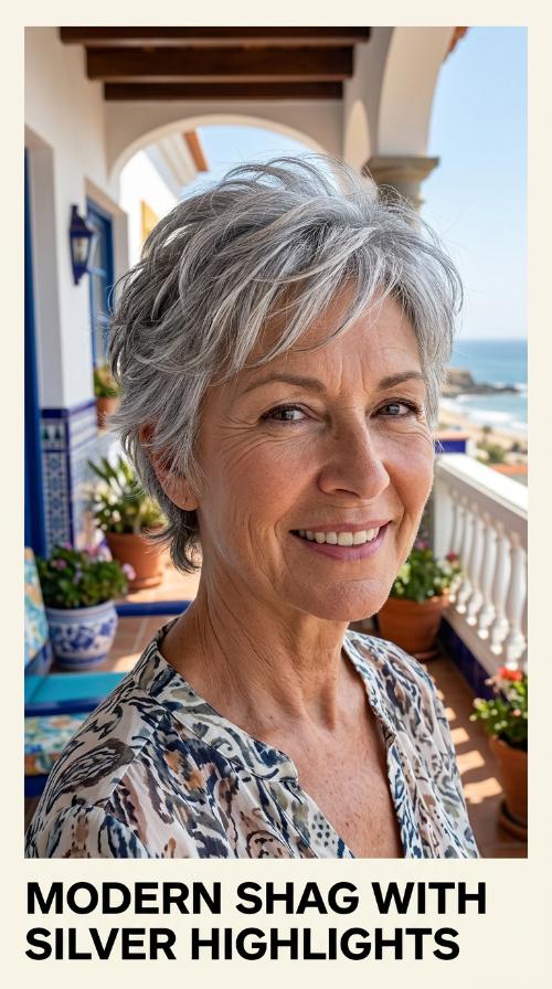 Modern Shag with Silver Highlights