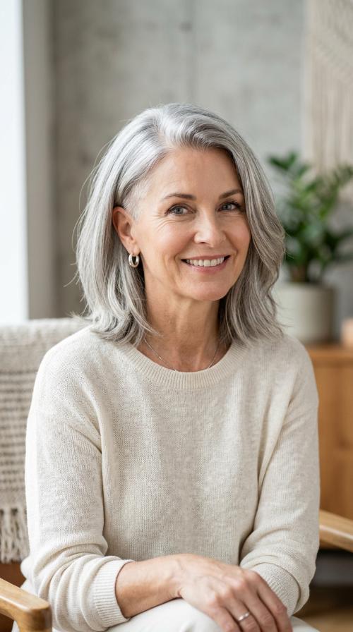 Modern Silver Undercut Lob