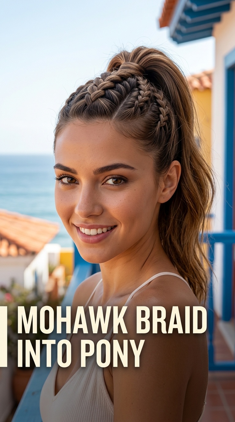 Mohawk Braid into Pony