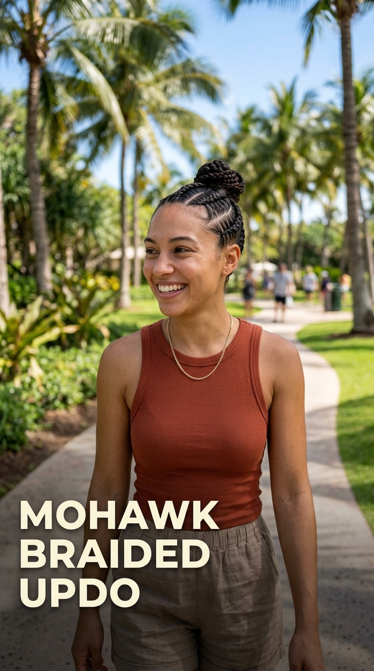Mohawk Braided Updo