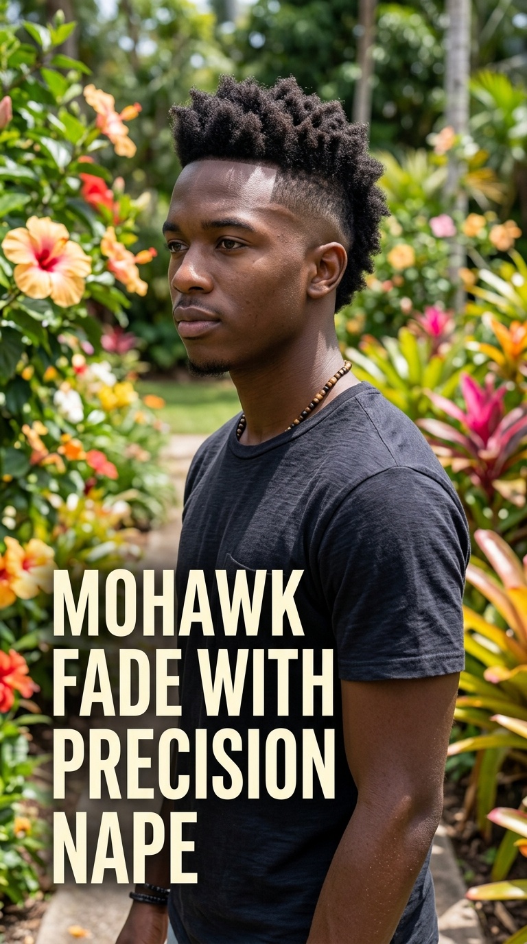 Mohawk Fade with Precision Nape