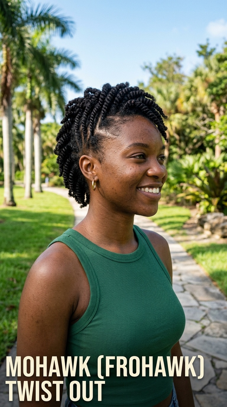 Mohawk (Frohawk) Twist Out