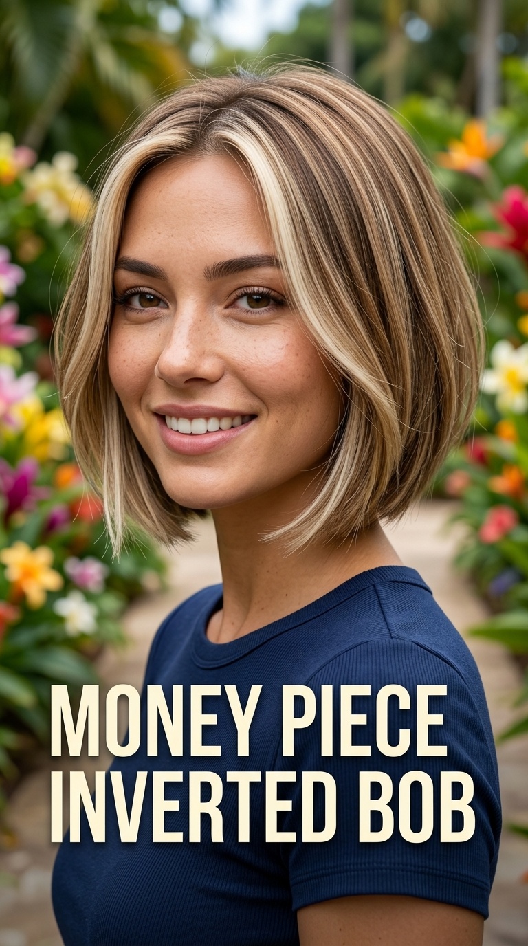 Money Piece Inverted Bob