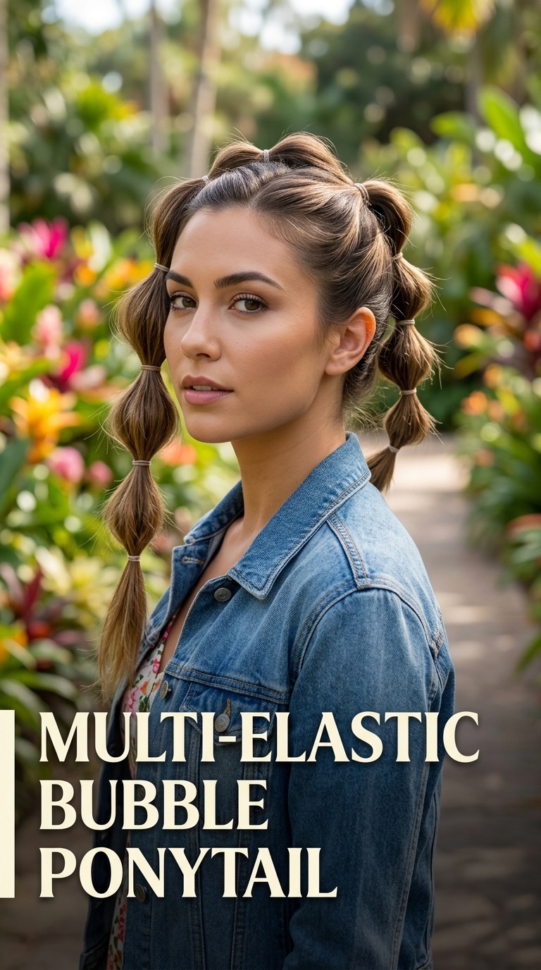 Multi-Elastic Bubble Ponytail