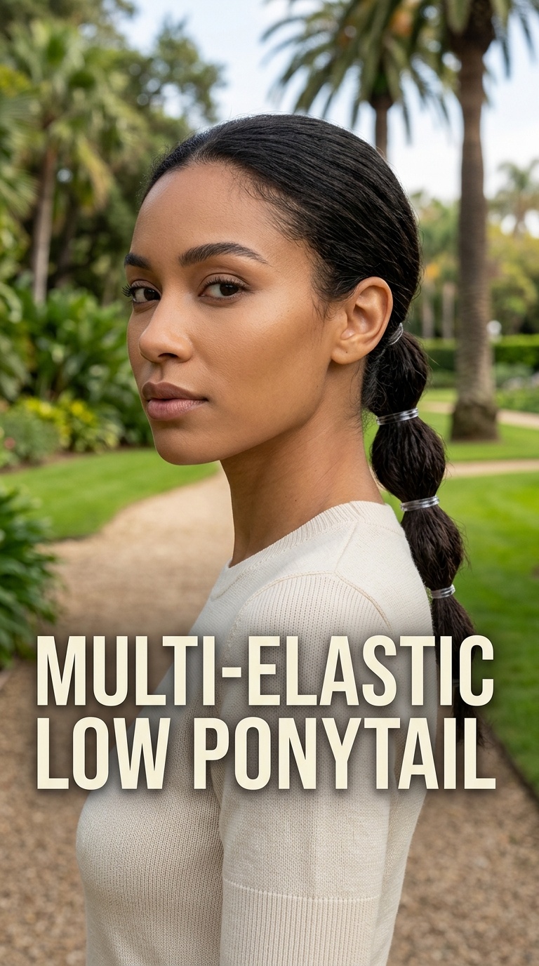 Multi-Elastic Low Ponytail