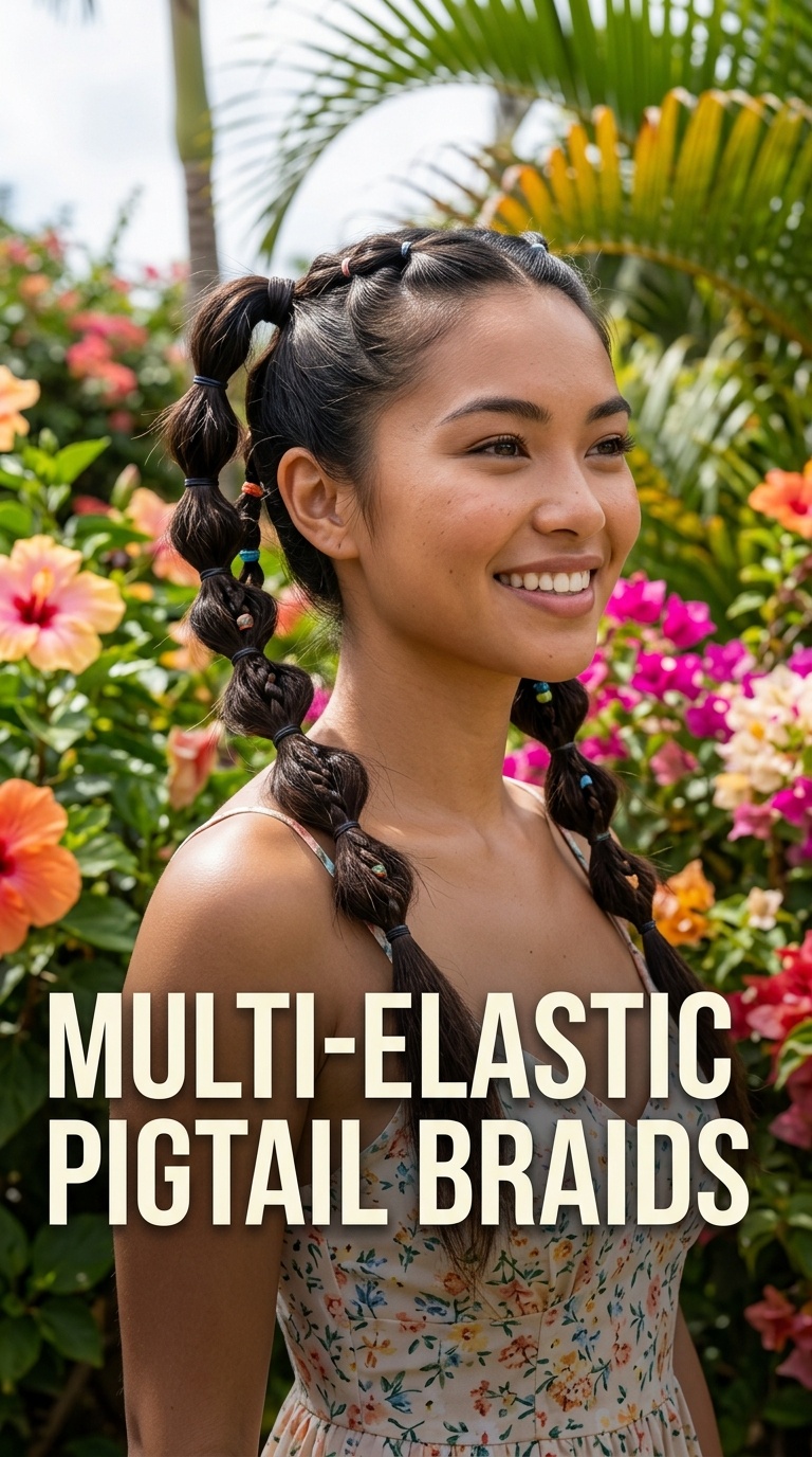 Multi-Elastic Pigtail Braids