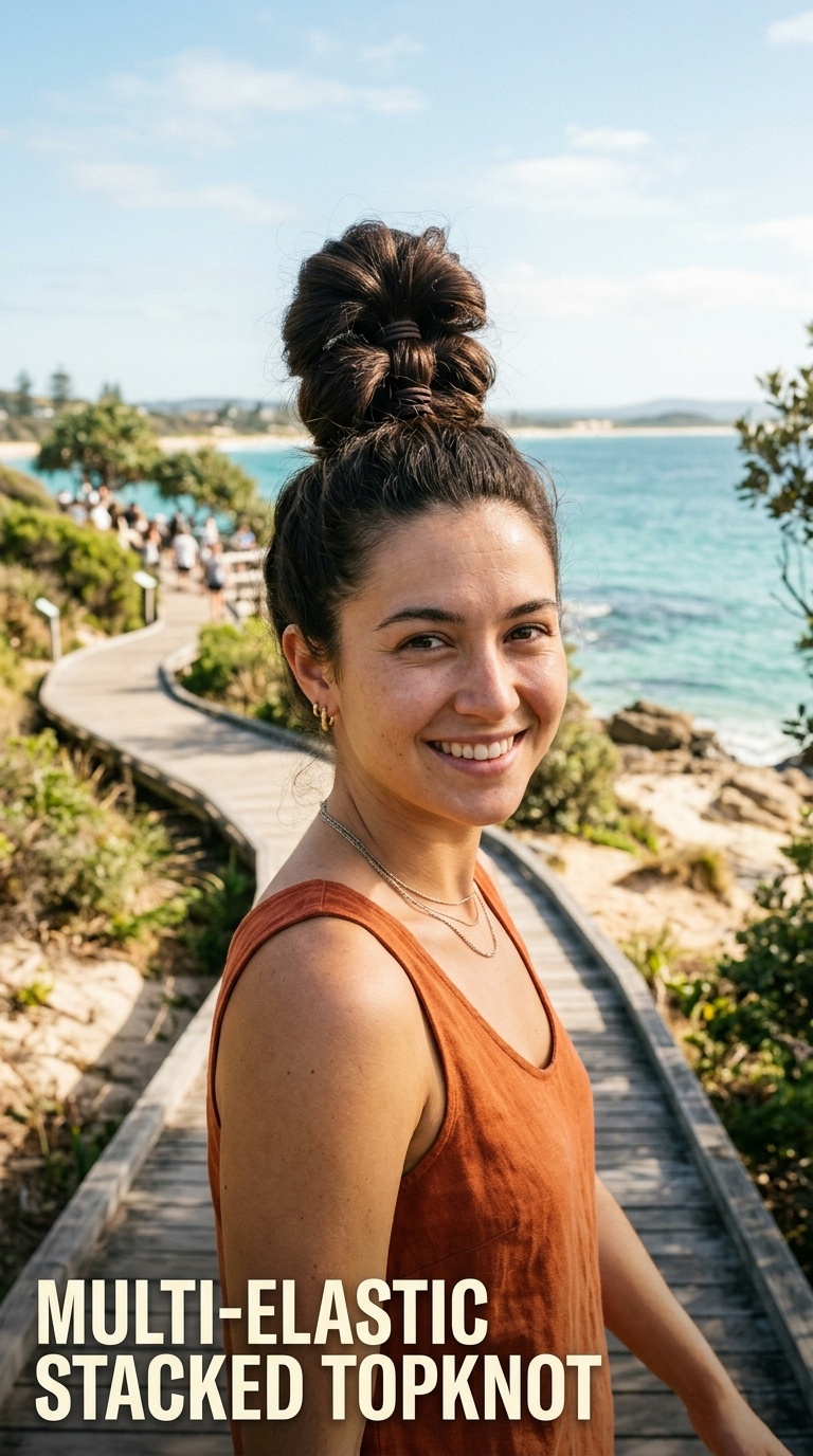 Multi-Elastic Stacked Topknot
