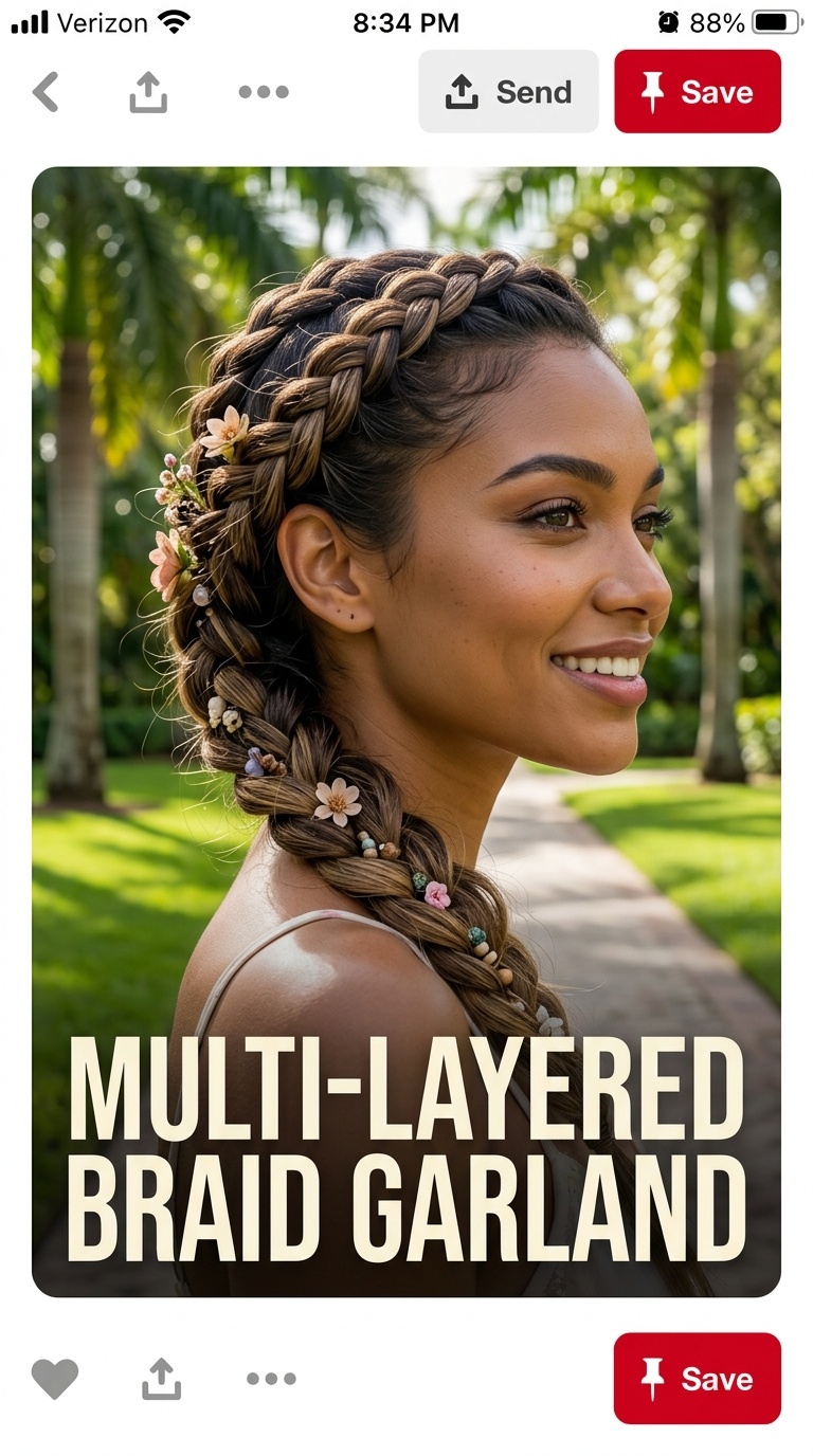 Multi-Layered Braid Garland