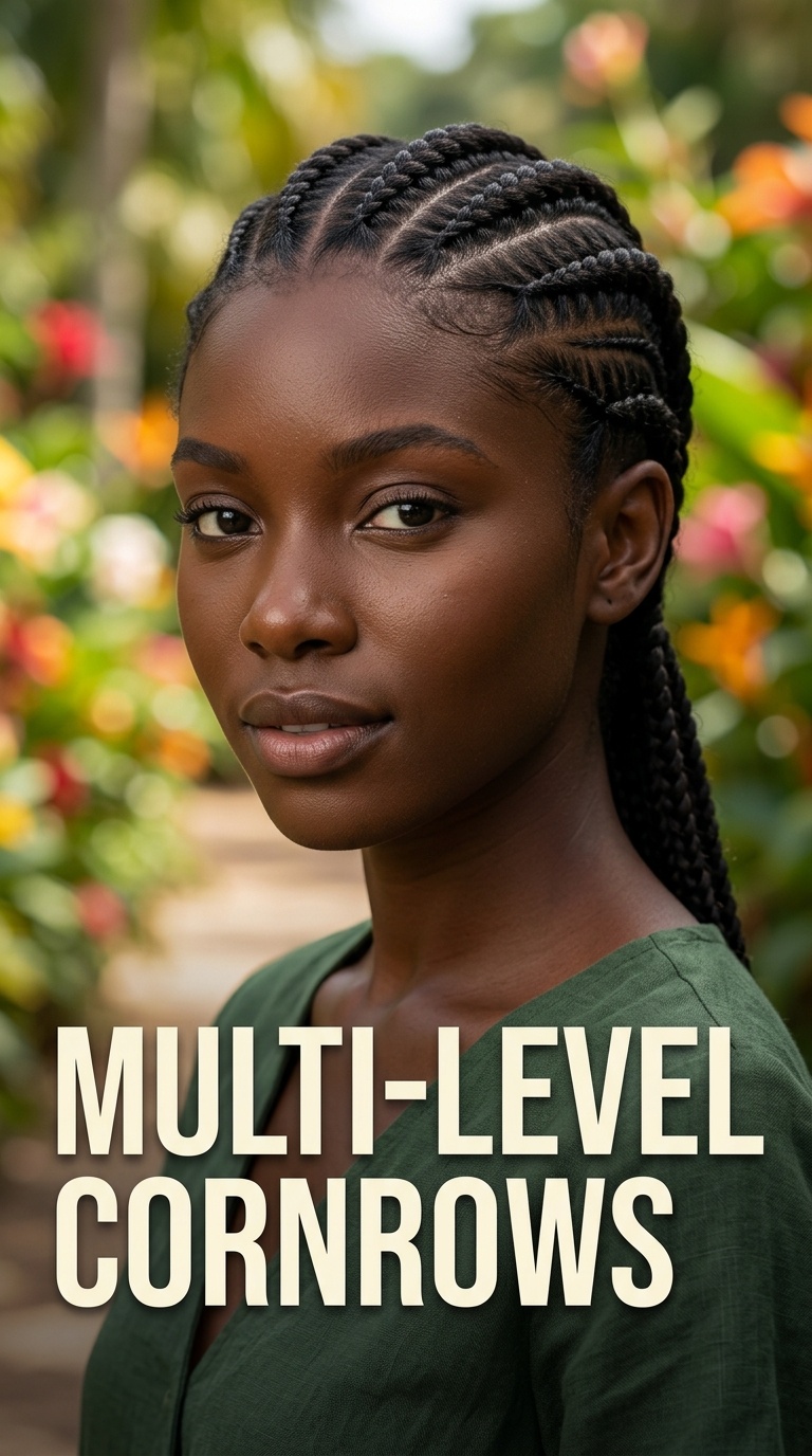 Multi-Level Cornrows