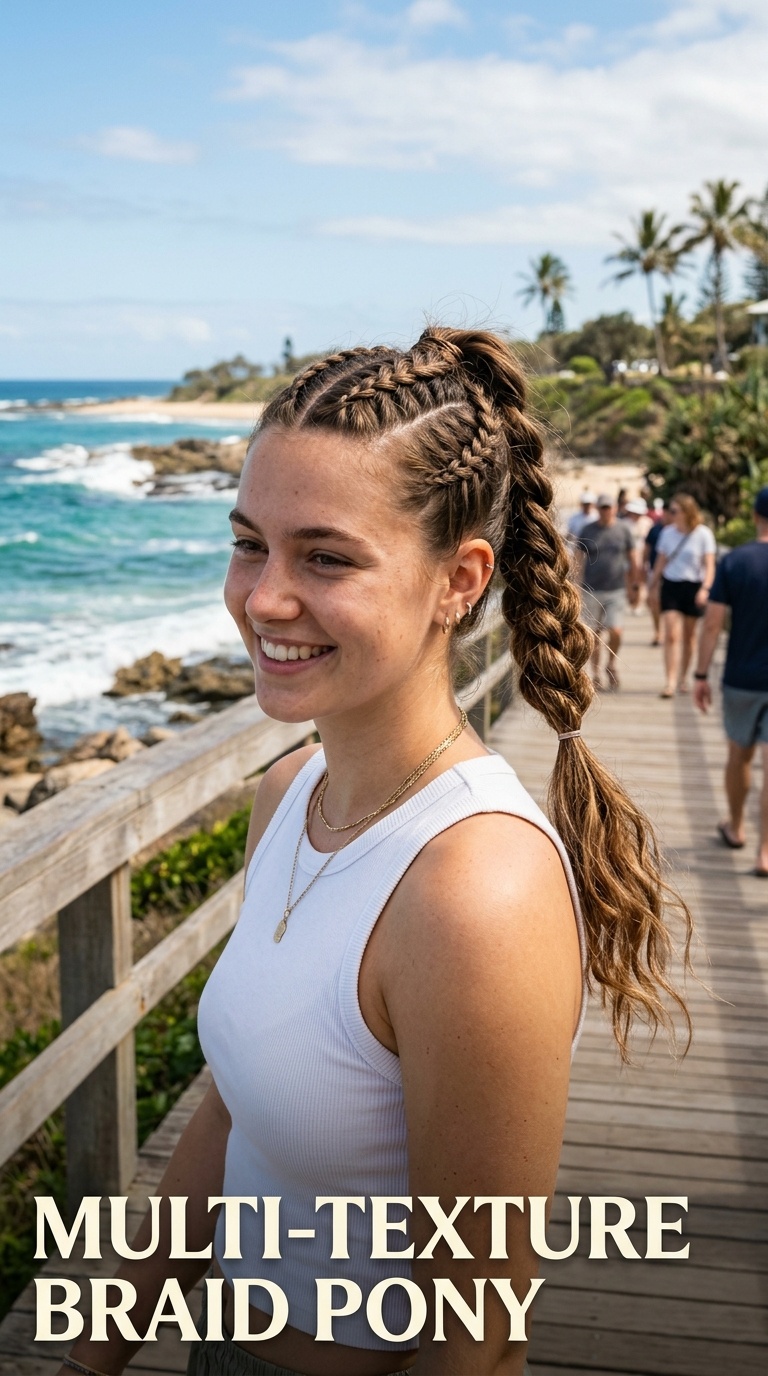 Multi-Texture Braid Pony