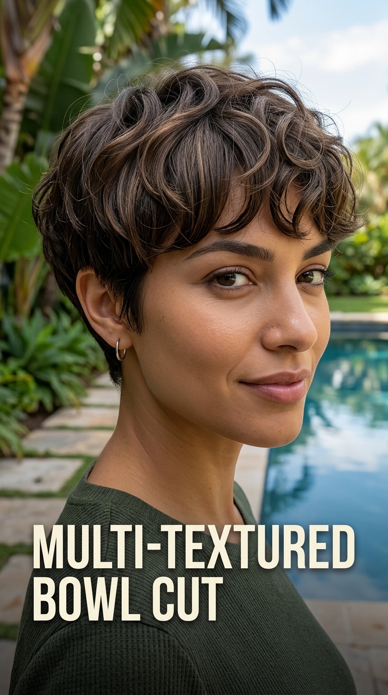 Multi-Textured Bowl Cut