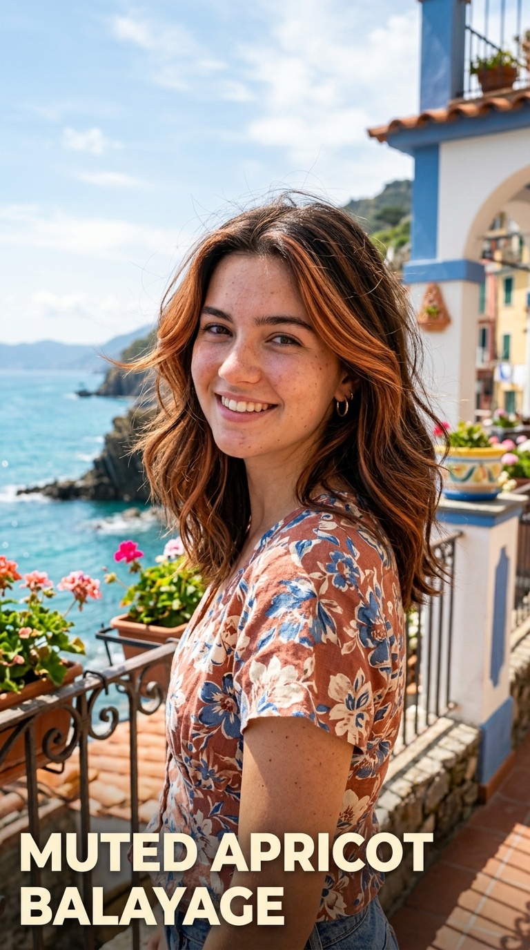 Muted Apricot Balayage