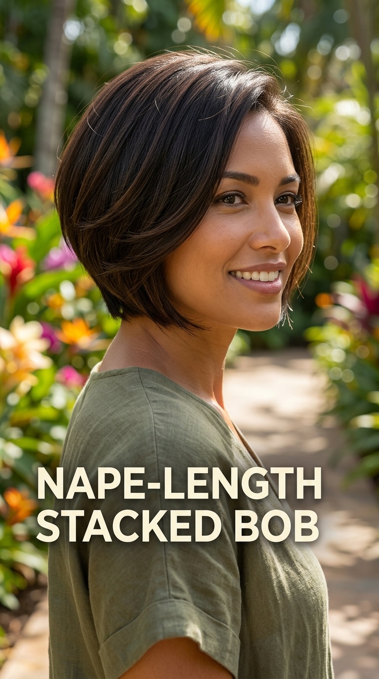 Nape-Length Stacked Bob