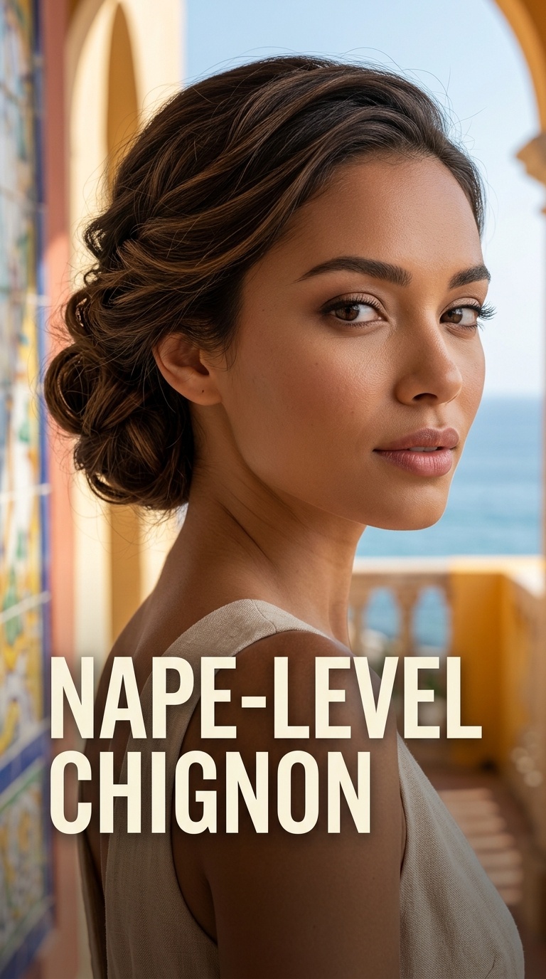 Nape-Level Chignon