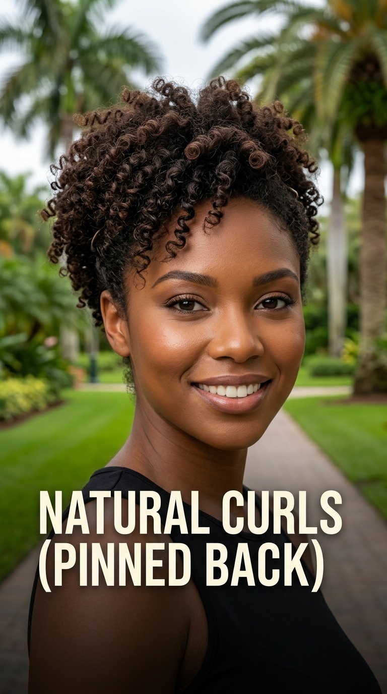 Natural Curls (Pinned Back)