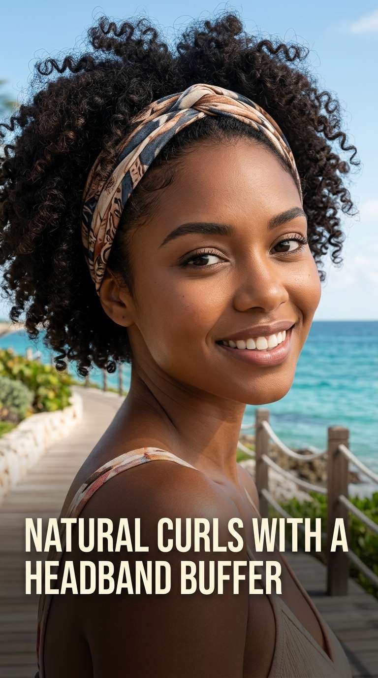 Natural Curls with a Headband Buffer