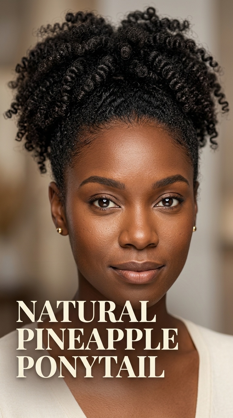 Natural Pineapple Ponytail