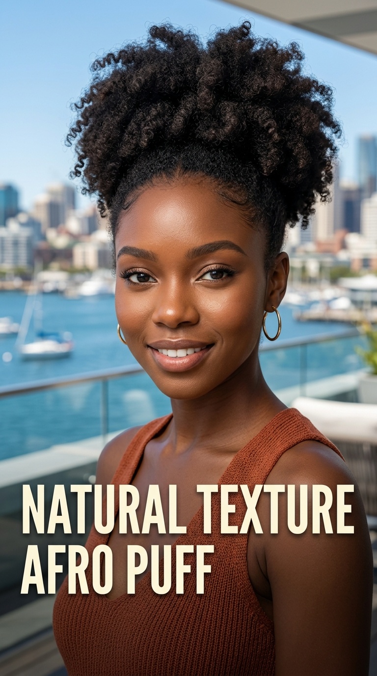 Natural Texture Afro Puff