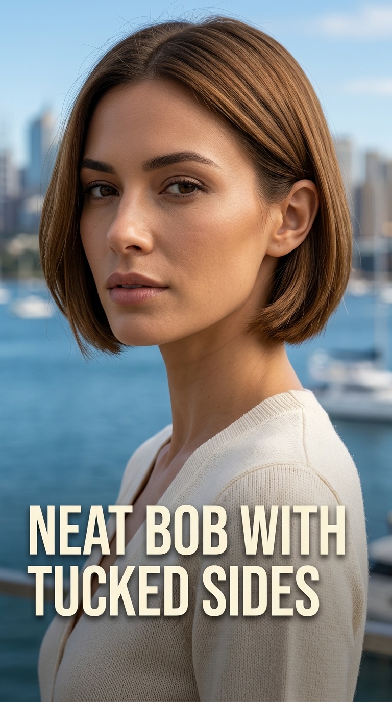 Neat Bob with Tucked Sides
