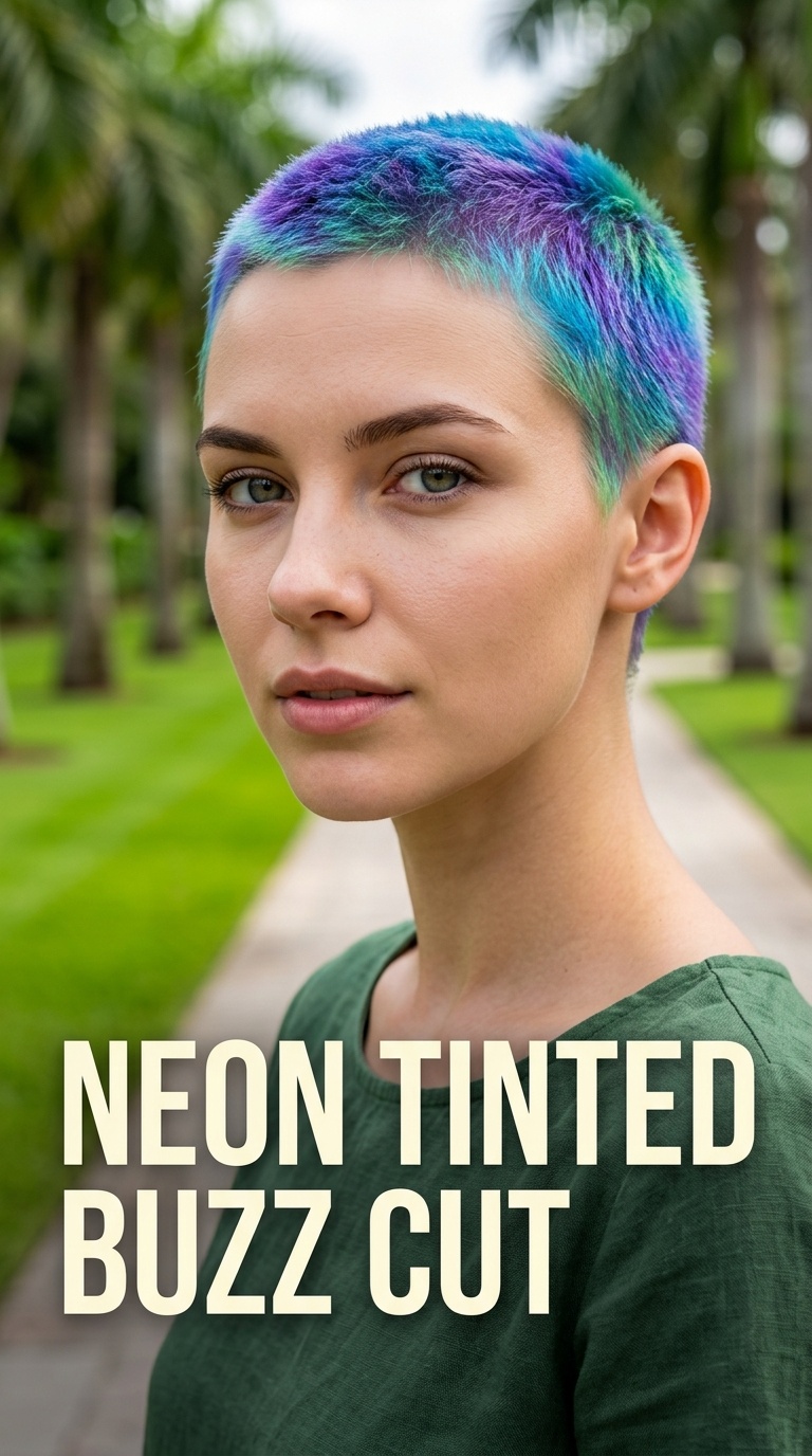Neon Tinted Buzz Cut