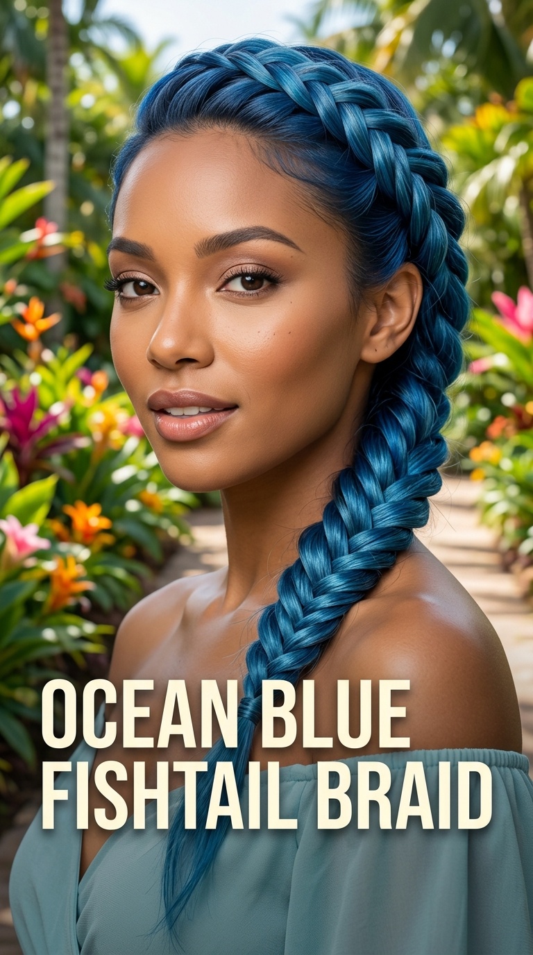 Ocean Blue Fishtail Braid