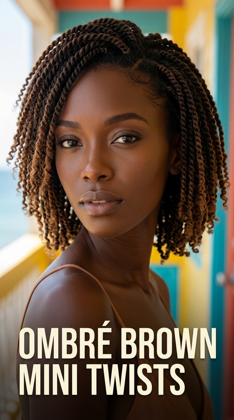Ombré Brown Mini Twists