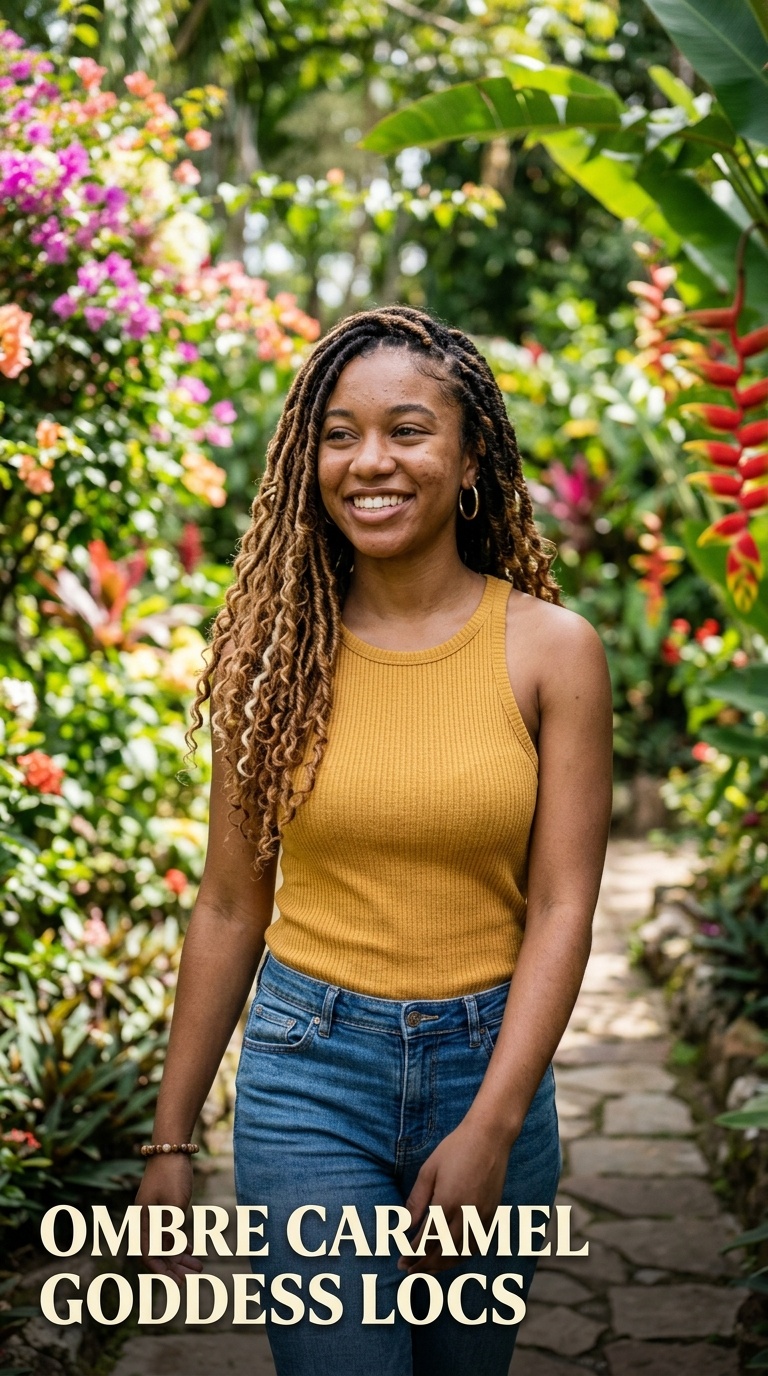 Ombre Caramel Goddess Locs