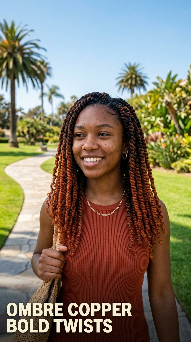 Ombre Copper Bold Twists