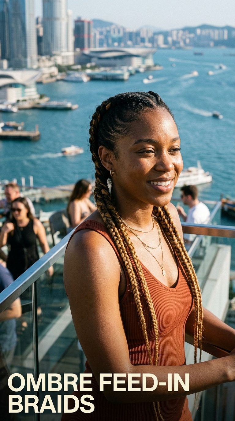 Ombre Feed-in Braids