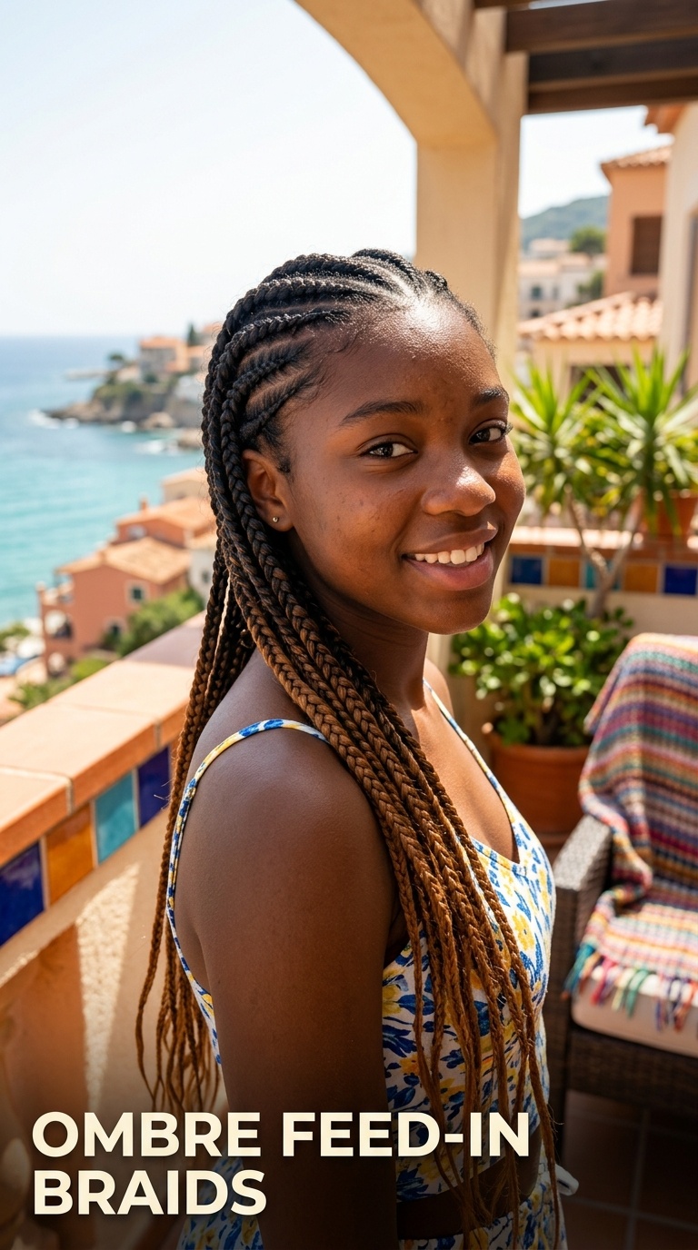 Ombre Feed-In Braids