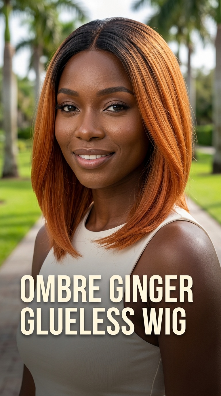 Ombre Ginger Glueless Wig