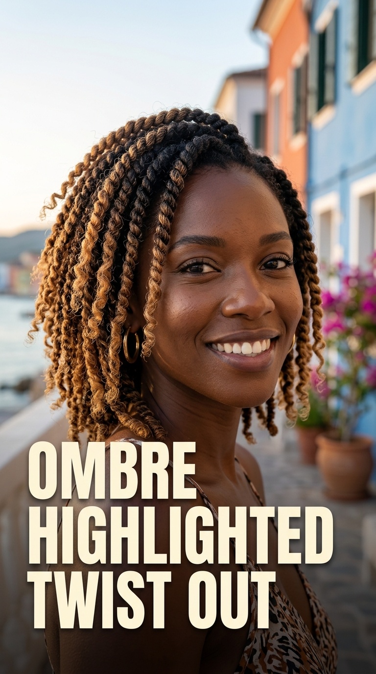 Ombre Highlighted Twist Out