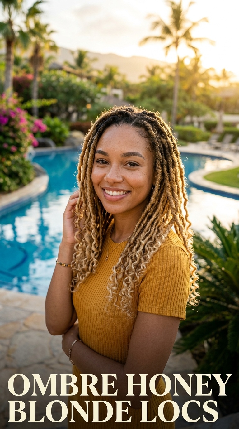 Ombre Honey Blonde Locs