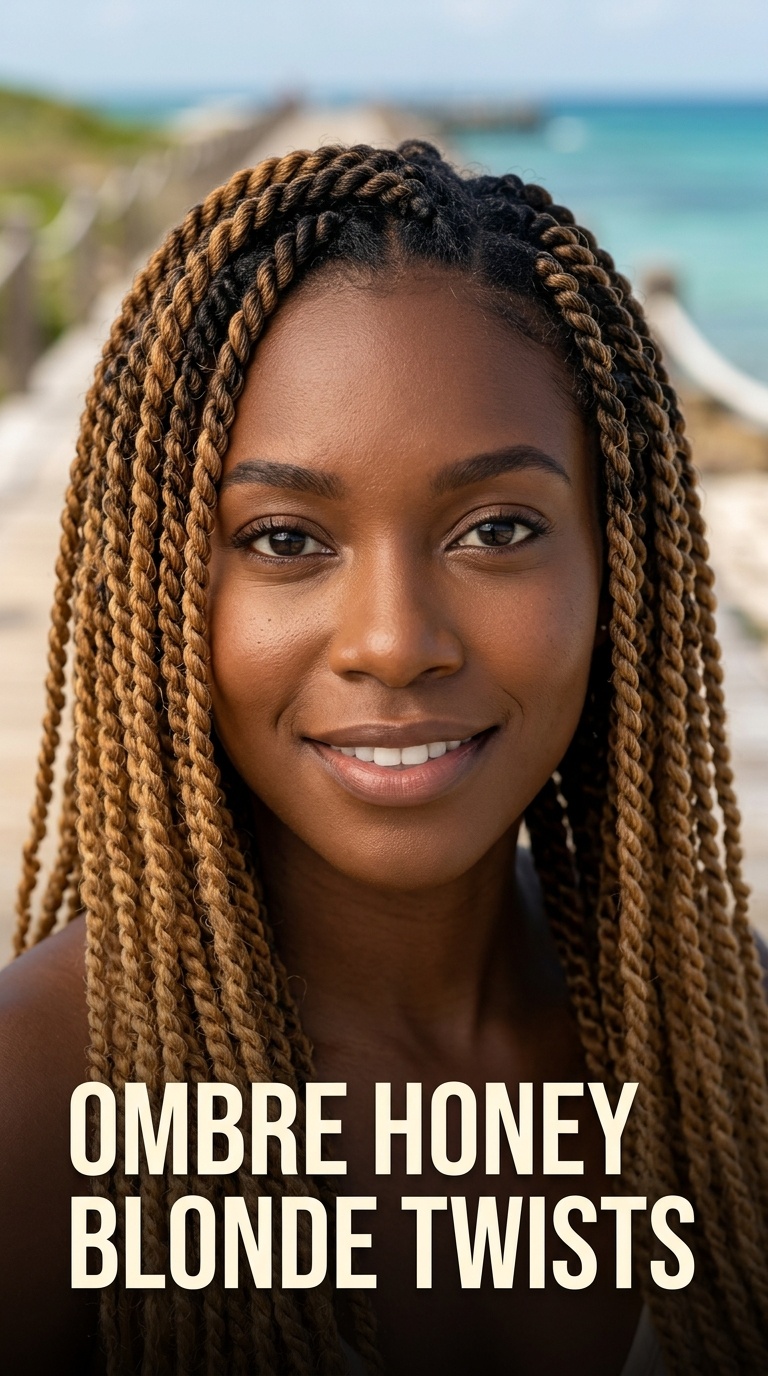 Ombre Honey Blonde Twists