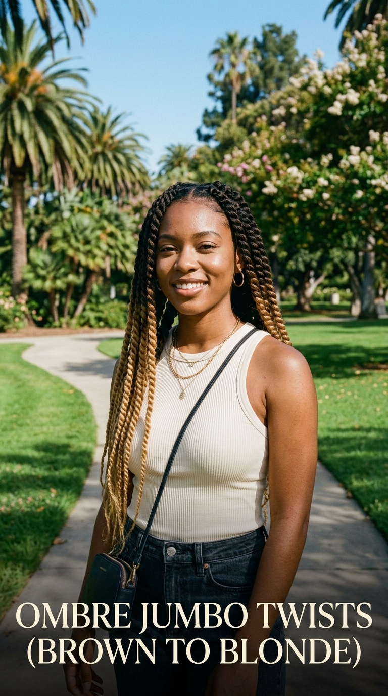 Ombre Jumbo Twists (Brown to Blonde)