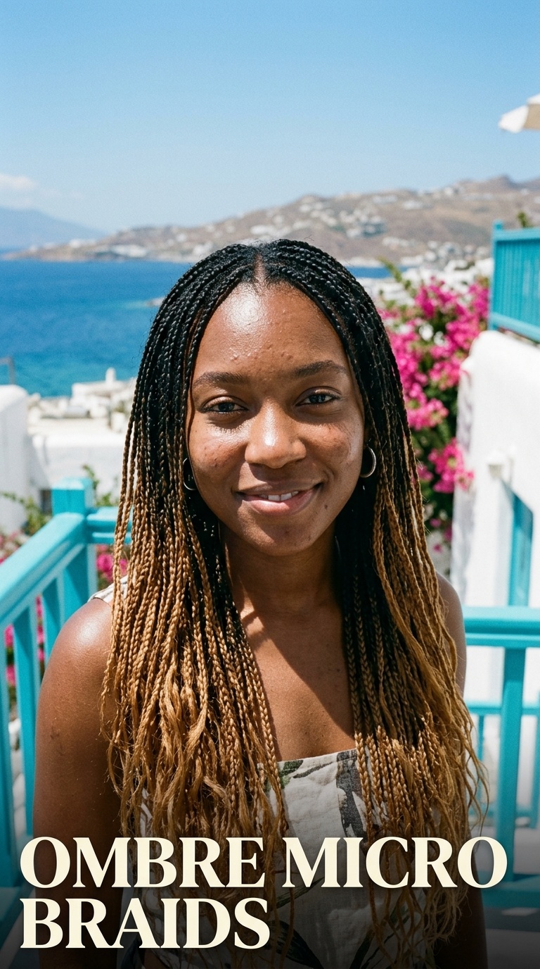 Ombre Micro Braids