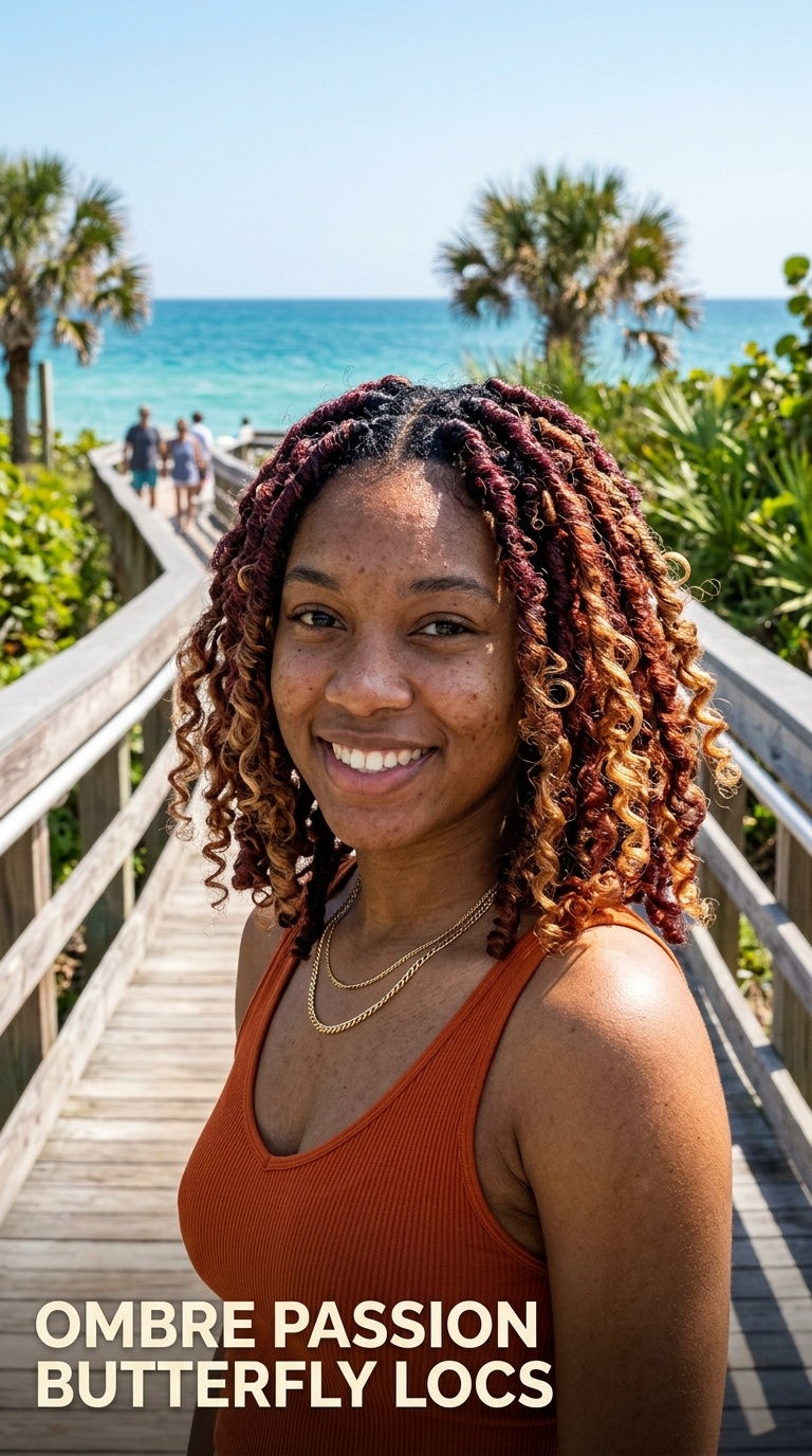 Ombre Passion Butterfly Locs