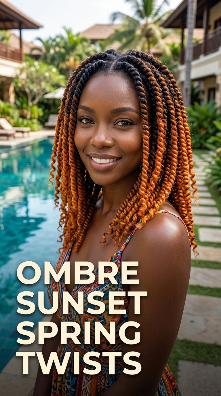Ombre Sunset Spring Twists