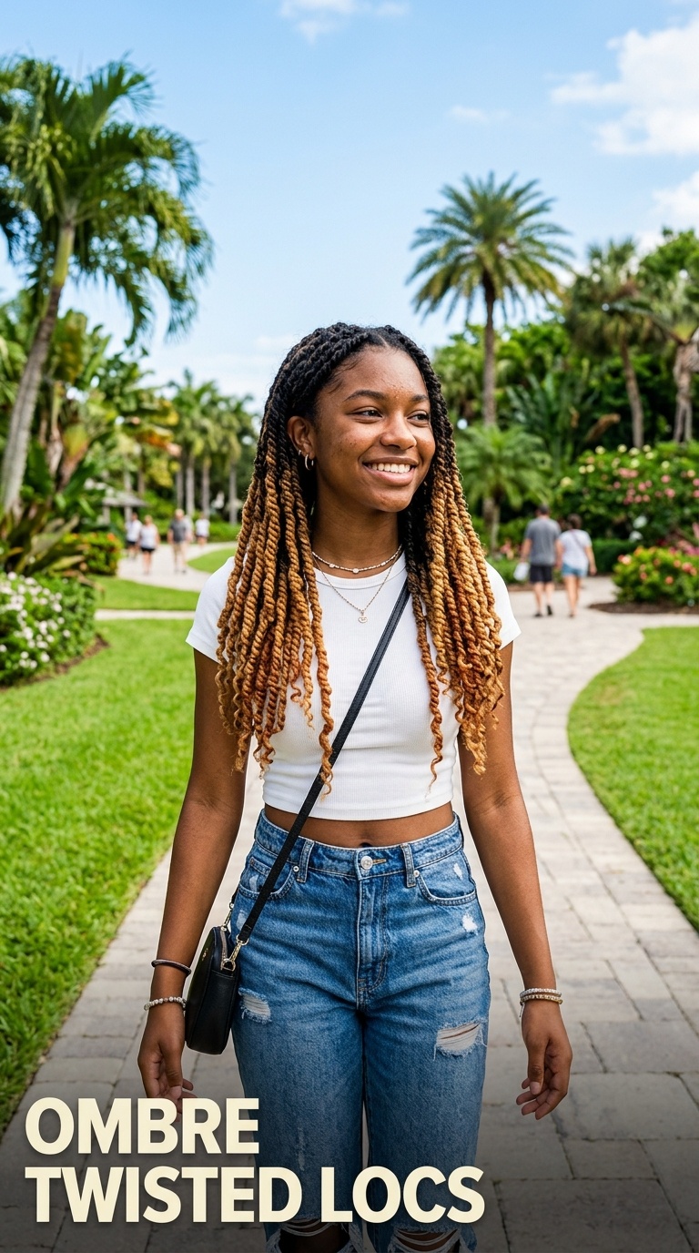 Ombre Twisted Locs
