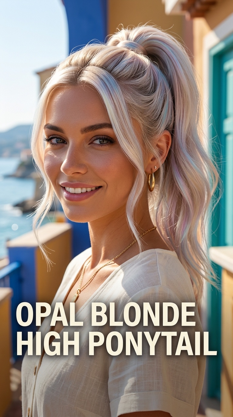 Opal Blonde High Ponytail