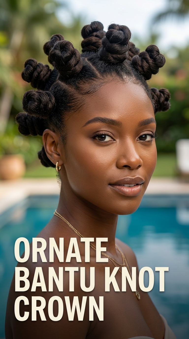 Ornate Bantu Knot Crown