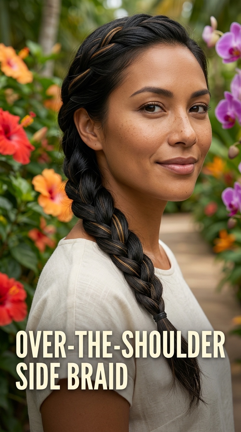 Over-the-Shoulder Side Braid