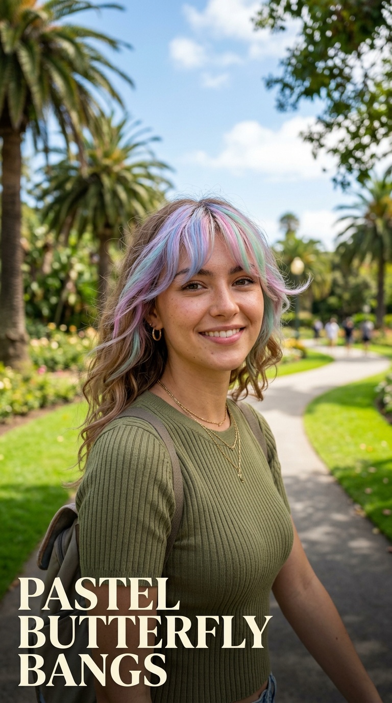 Pastel Butterfly Bangs