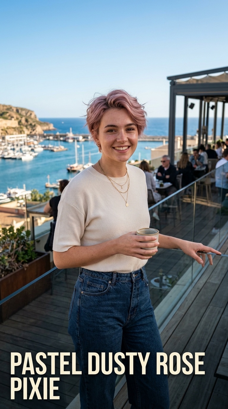 Pastel Dusty Rose Pixie