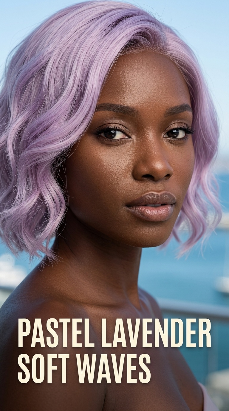 Pastel Lavender Soft Waves
