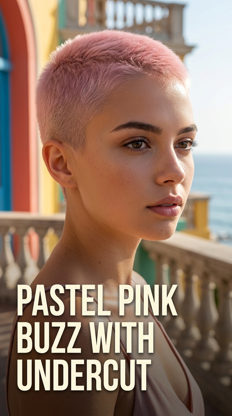 Pastel Pink Buzz with Undercut