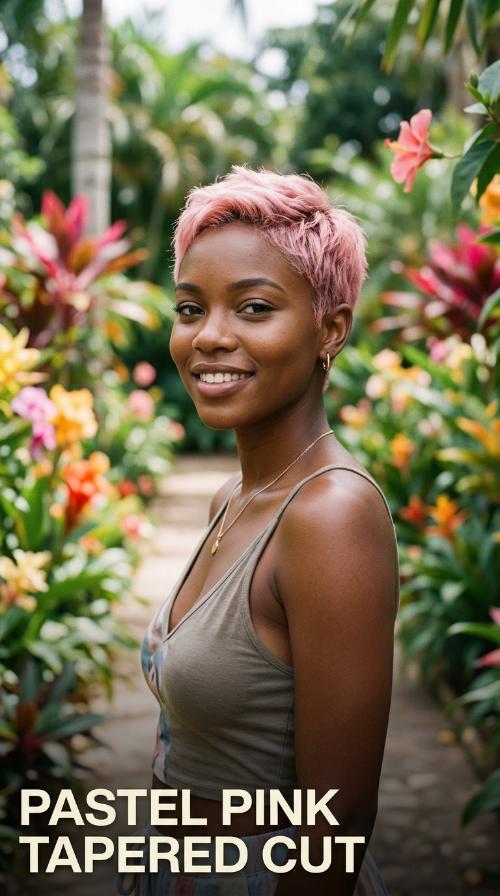 Pastel Pink Tapered Cut