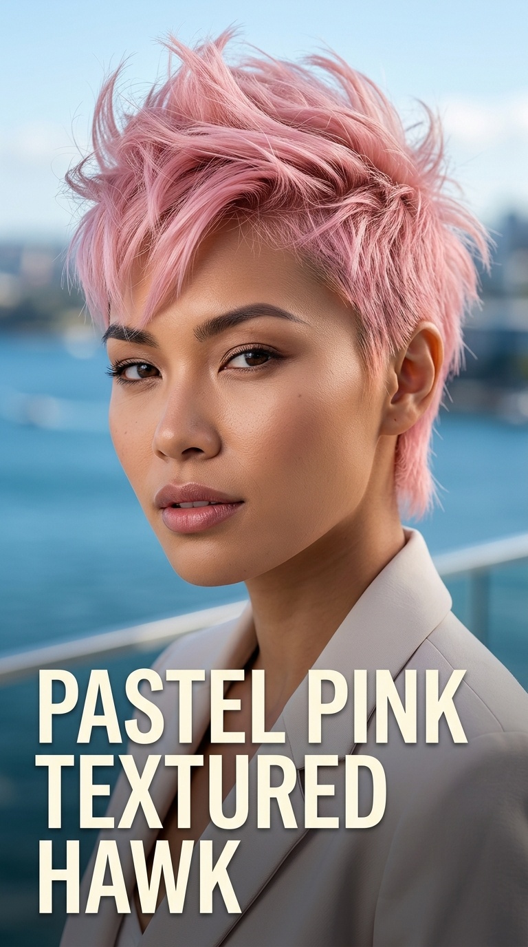 Pastel Pink Textured Hawk