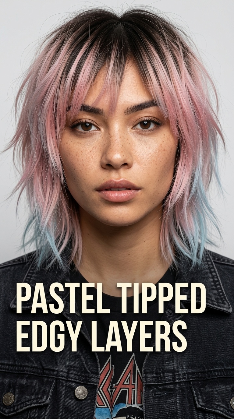 Pastel Tipped Edgy Layers
