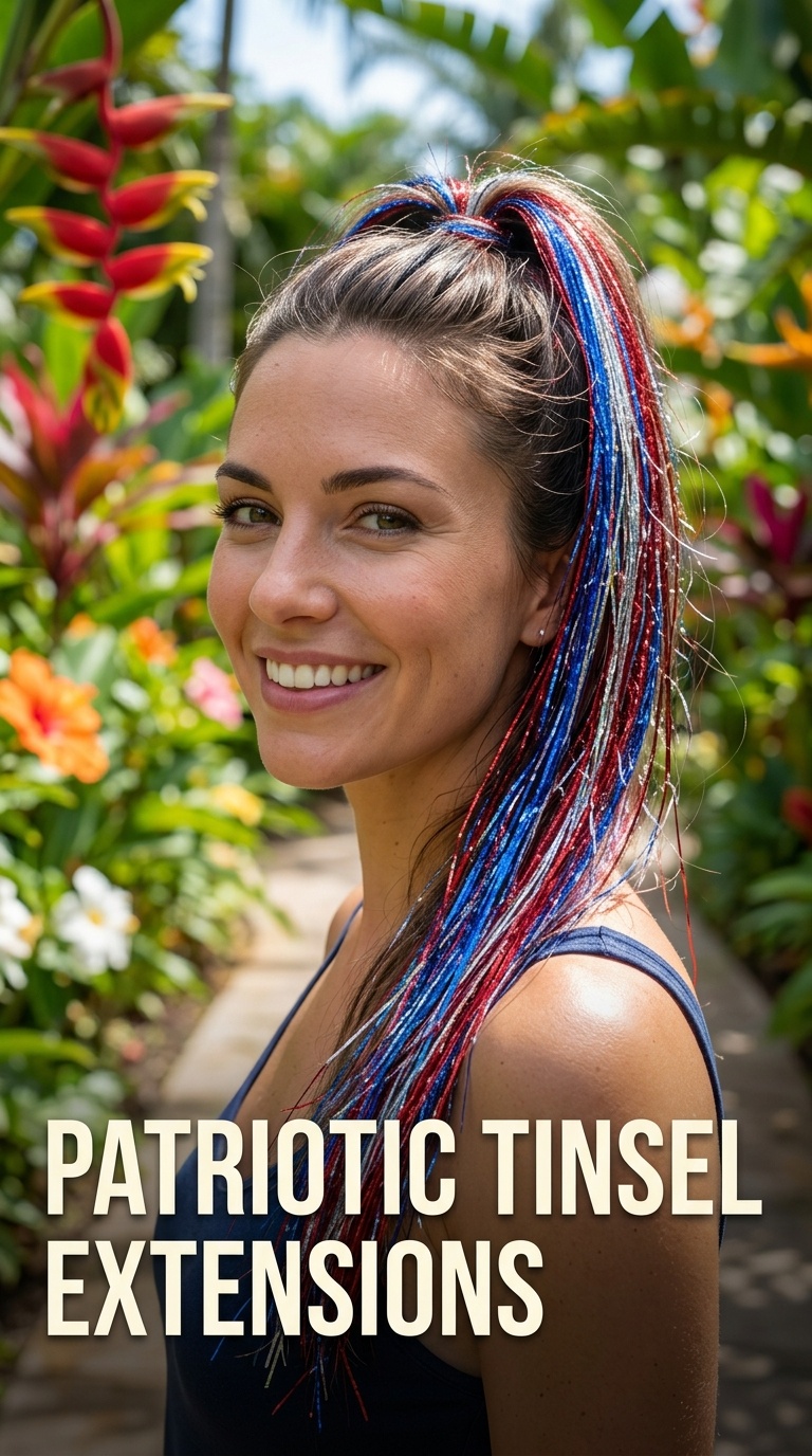 Patriotic Tinsel Extensions